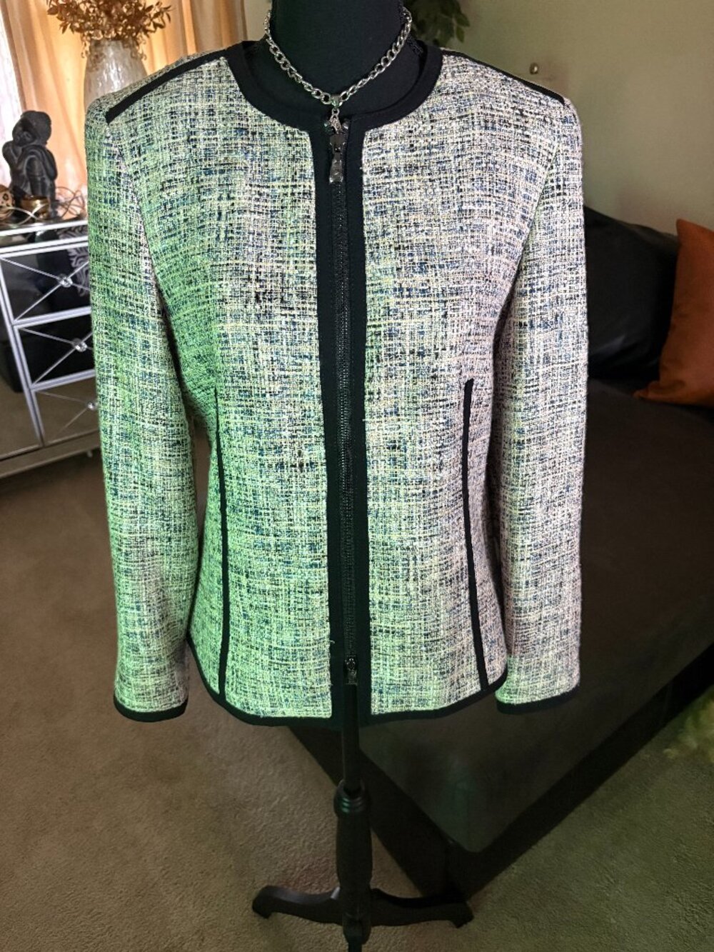 ANNE KLEIN LADIES TWEED JACKET